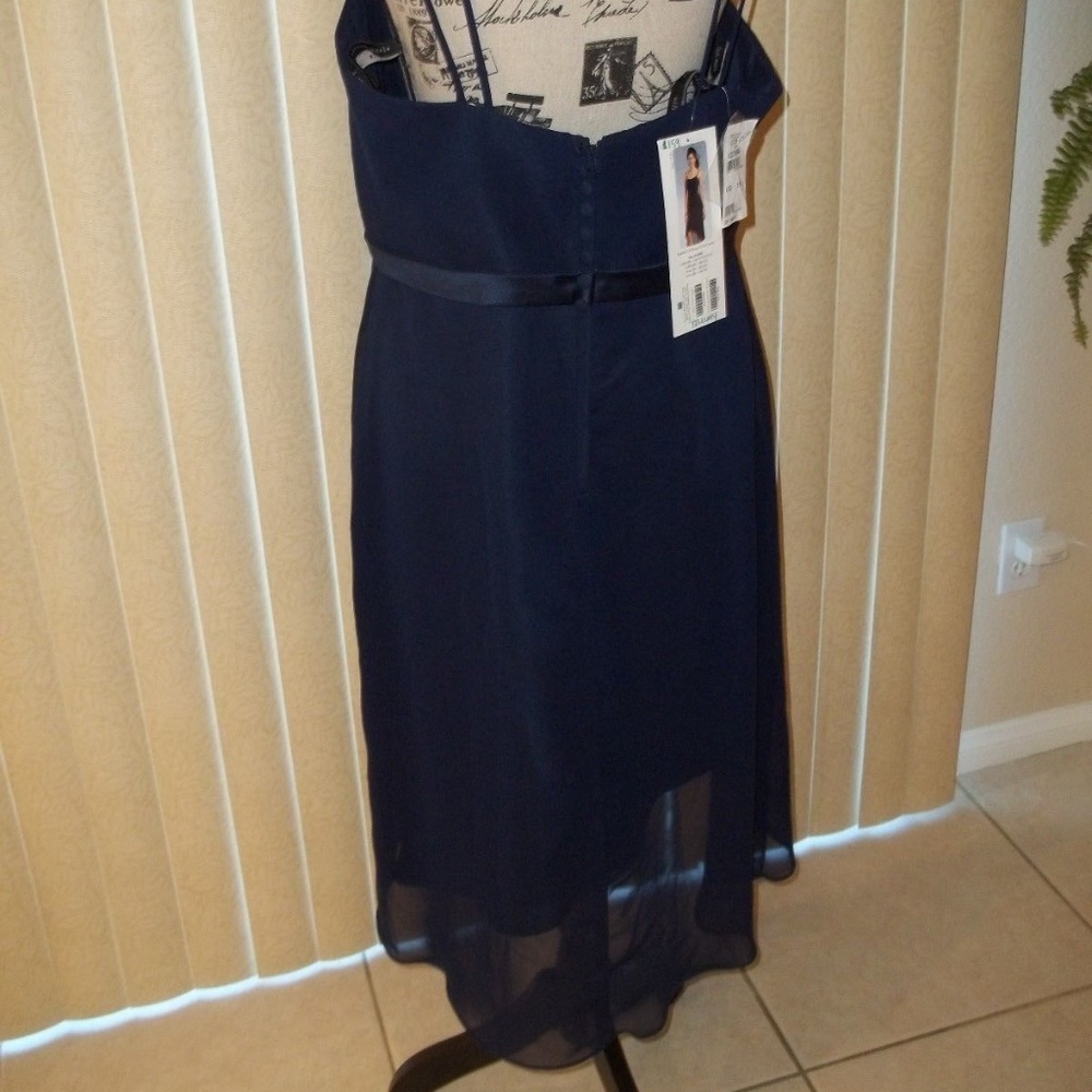 NWT! ALFRED ANGELO NAVY BRIDESMAIDS DRESS SIZE 16 - Picture 5 of 6